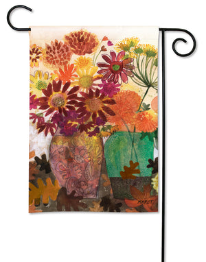 Fabulous Floral Garden Flag  Sunny with Thunderstorms