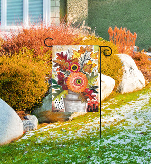 Fall Snippets Garden Flag outdoors  Sunny with Thunderstorms