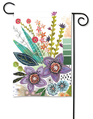 Spring Snippets Garden Flag  Sunny with Thunderstorms