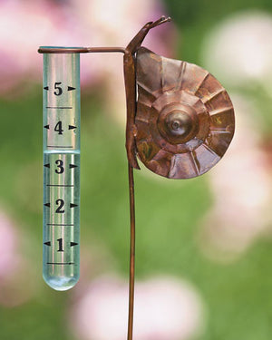 Snail Rain Gauge Garden Stake