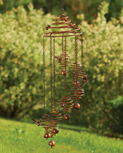 Spiral Bee Mobile Wind Chime