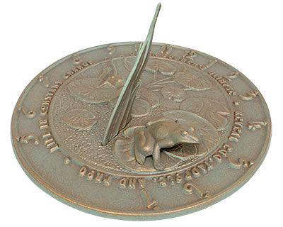 Aluminum Sundial with Frog