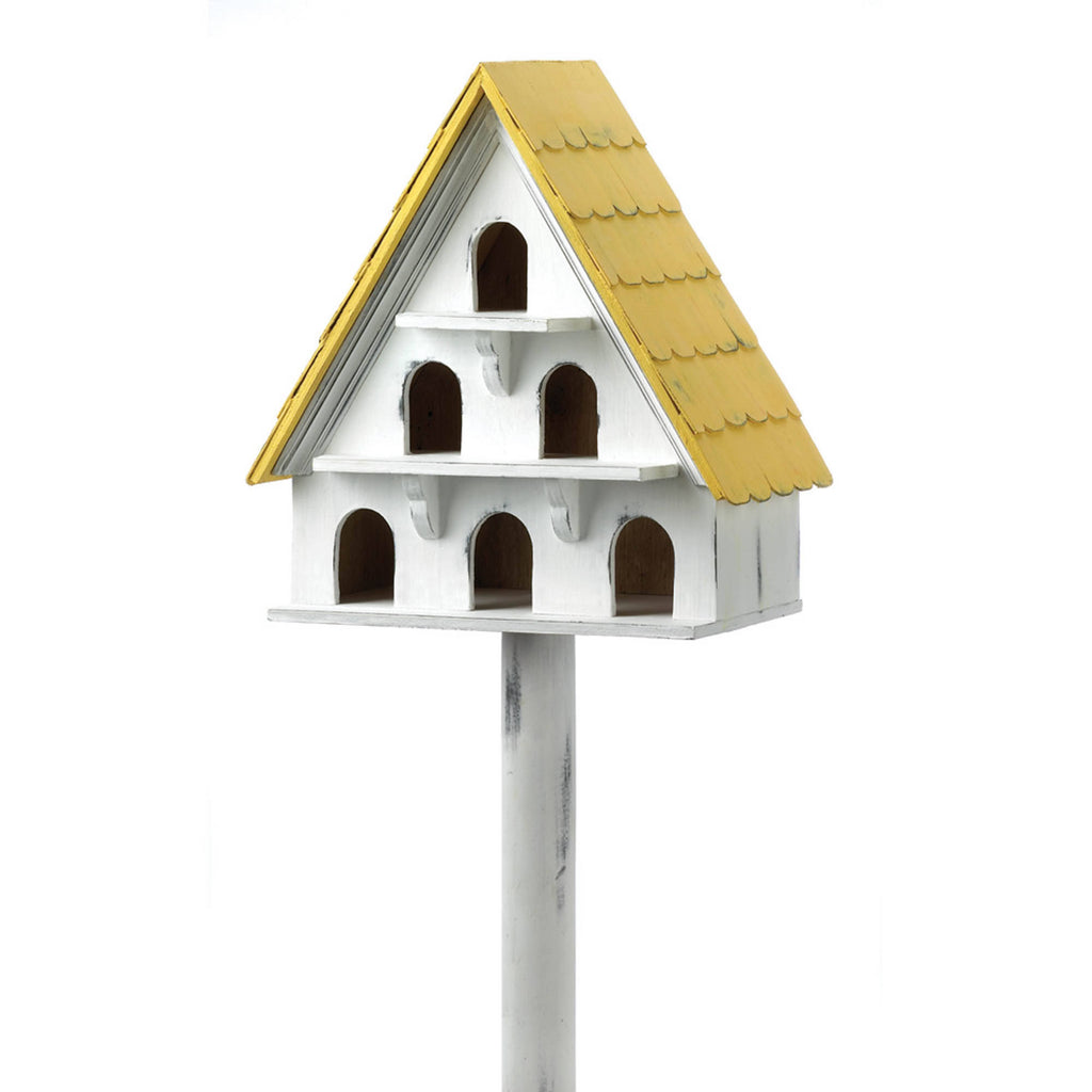 Yellow and white Cape Cod Bird Condo