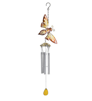 Capri Wind Chime with Bee full length