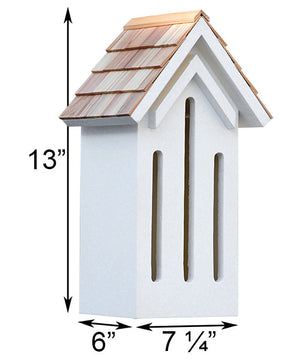 Classic Butterfly House in white with dimensions