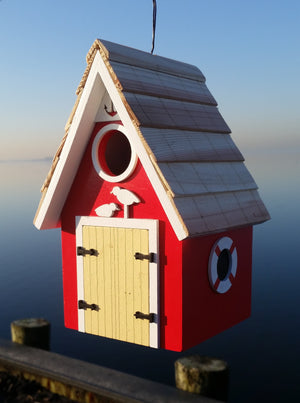 Dockside Cabin Bird House Red outdoors