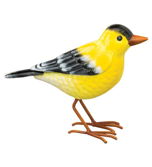 Metal Goldfinch Replica Figurine Sunny with Thunderstorms