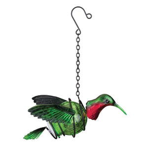 Hummingbird Solar Lantern Hanging Ornament