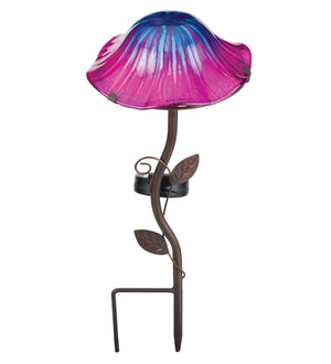 Pink Lava Solar Mushroom Stake  Sunny with Thunderstorms