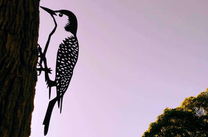 Woodpecker Metalbird Tree Art  Sunny with Thunderstorms