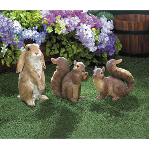 Curious Squirrel Garden Statue Figurine with friends