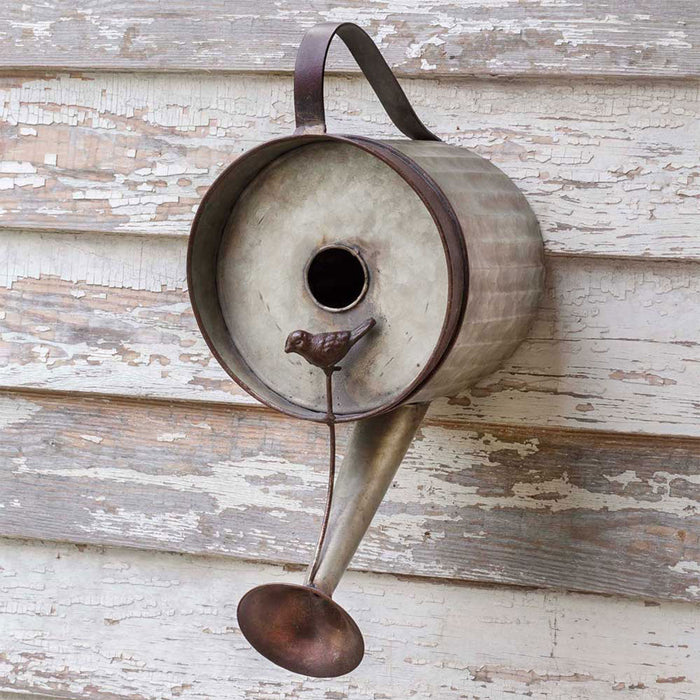 Metal Watering Can Bird House