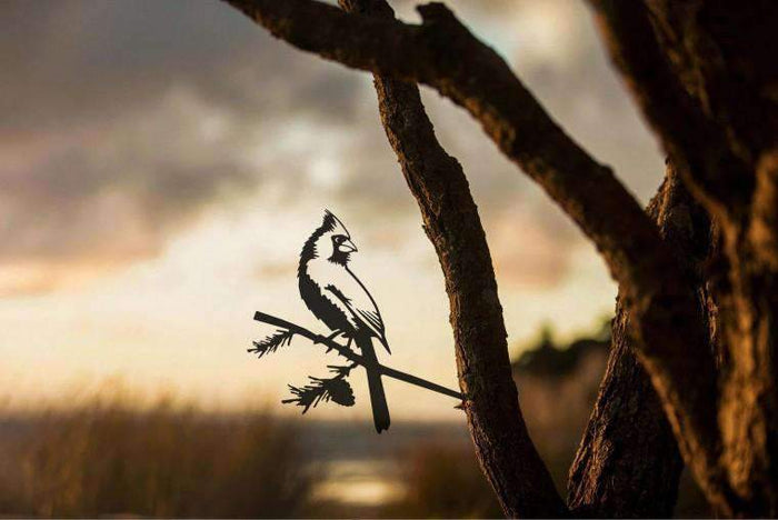 Cardinal Metalbird Tree Art