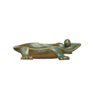 Stoneware Frog Dish side view