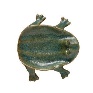Stoneware Frog Dish  Sunny with Thunderstorms
