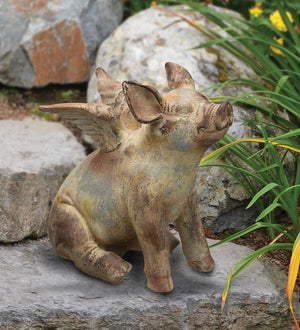 Flying Pig Statue outdoors