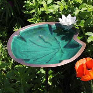 Lily pad bird bath from Achla  Sunny with Thunderstorms