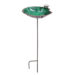 Lily pad bird bath on garden stake  Sunny with Thunderstorms