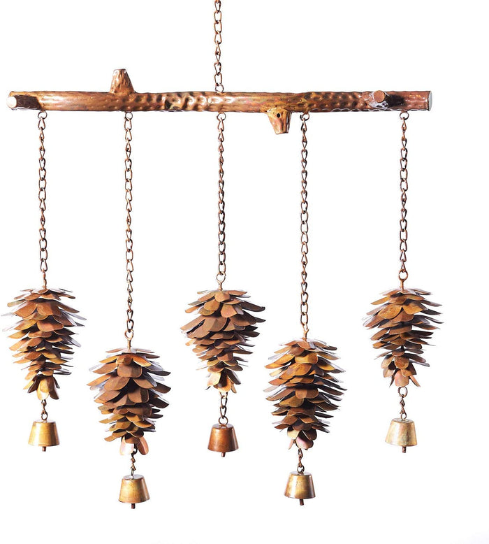 Flamed Pine Cone Wind Chime